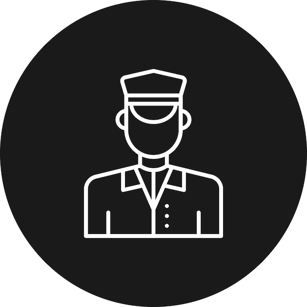 El icono vectorial del conserje se puede utilizar para el conjunto de iconos de gestión del hotel