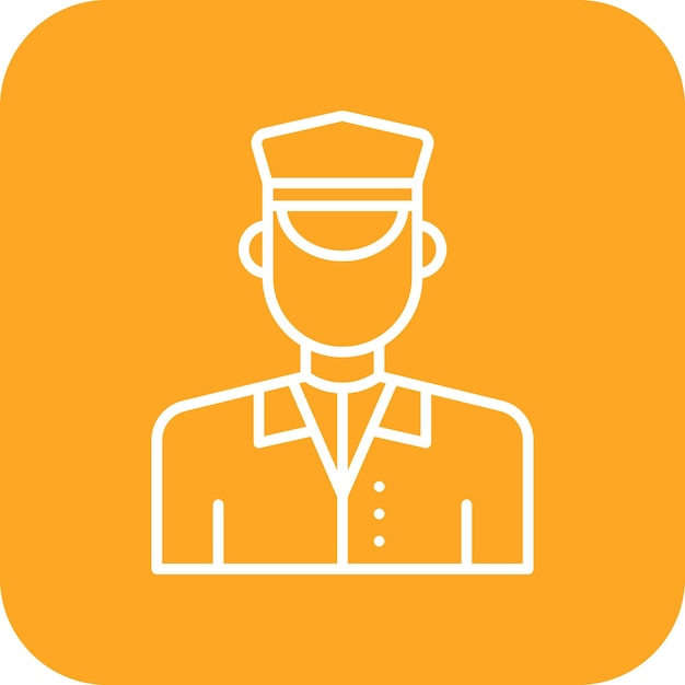 El icono vectorial del conserje se puede utilizar para el conjunto de iconos de gestión del hotel