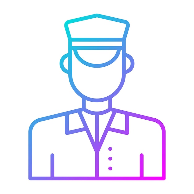 El icono vectorial del conserje se puede utilizar para el conjunto de iconos de gestión del hotel