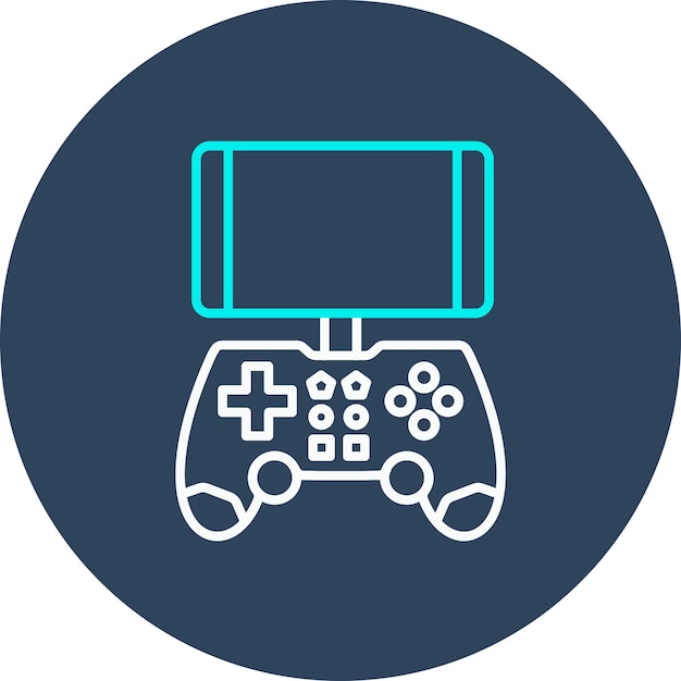 El icono vectorial de la consola de juegos móviles se puede utilizar para el conjunto de iconos de tecnología