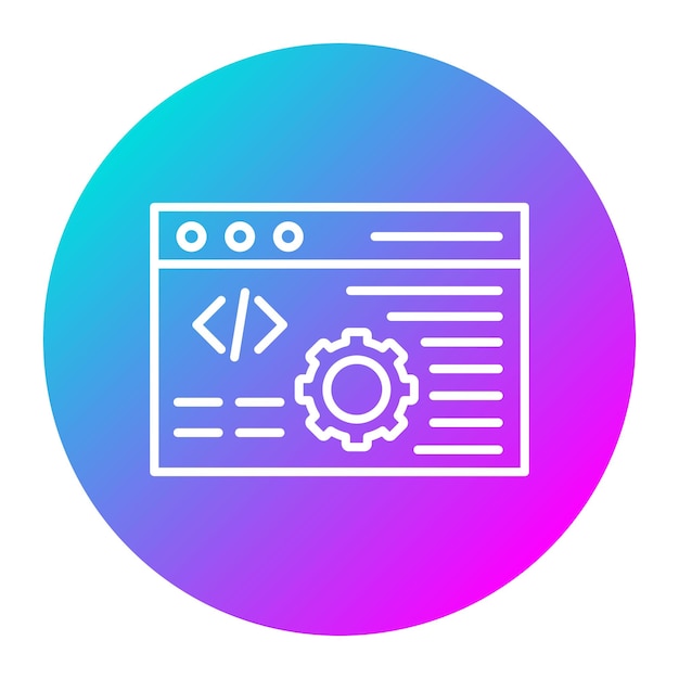 El icono vectorial de la consola del sistema se puede utilizar para el conjunto de iconos sin código