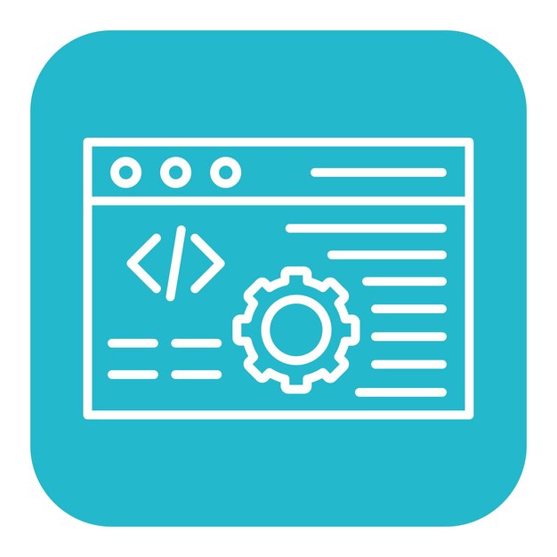 El icono vectorial de la consola del sistema se puede utilizar para el conjunto de iconos sin código