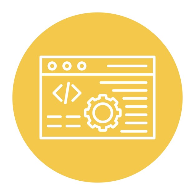 El icono vectorial de la consola del sistema se puede utilizar para el conjunto de iconos sin código