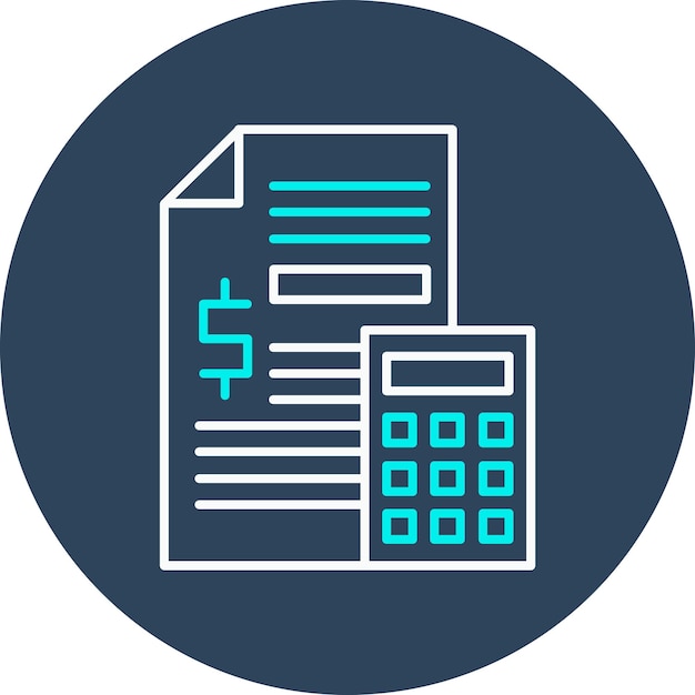 El icono vectorial de contabilidad se puede utilizar para el conjunto de iconos de banca y finanzas