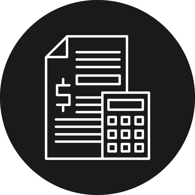 El icono vectorial de contabilidad se puede utilizar para el conjunto de iconos de banca y finanzas