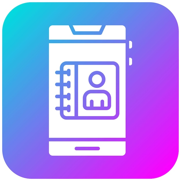 El icono vectorial de contactos se puede utilizar para el conjunto de iconos de la interfaz de usuario móvil