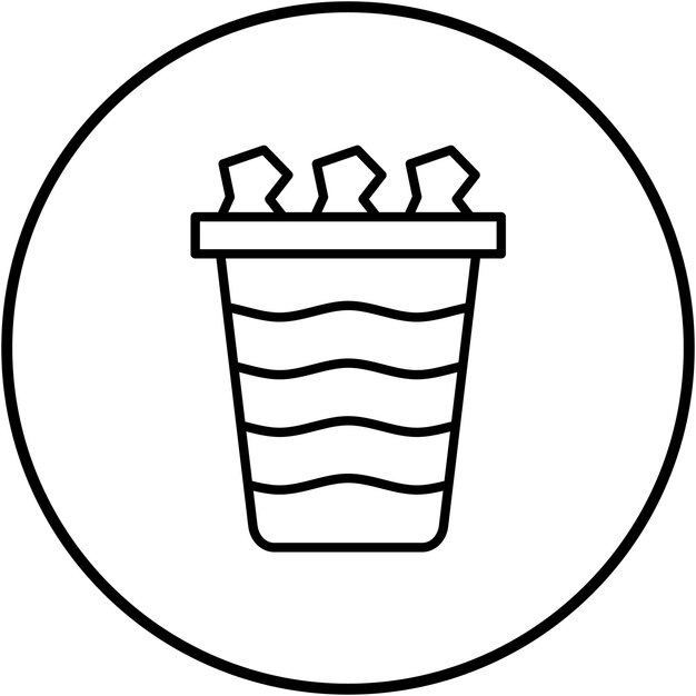 El icono vectorial del contenedor de basura se puede utilizar para el conjunto de iconos de artículos para el hogar