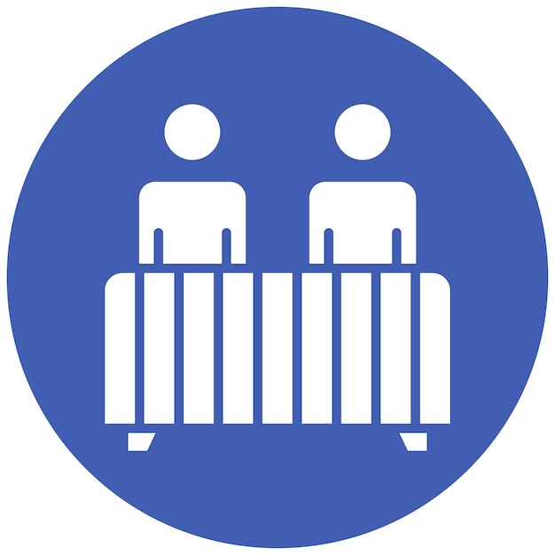 El icono vectorial de control de multitudes se puede usar para el conjunto de iconos de peregrinación de Hajj