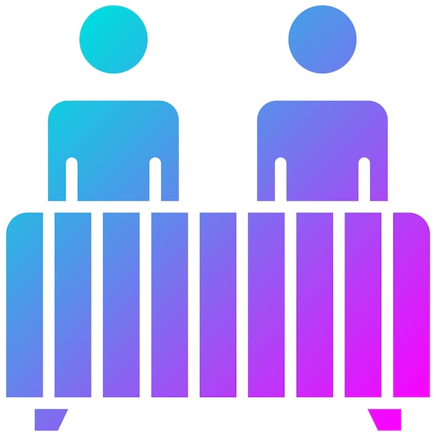 El icono vectorial de control de multitudes se puede usar para el conjunto de iconos de peregrinación de Hajj