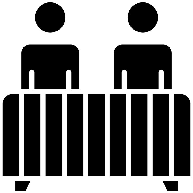 El icono vectorial de control de multitudes se puede usar para el conjunto de iconos de peregrinación de Hajj