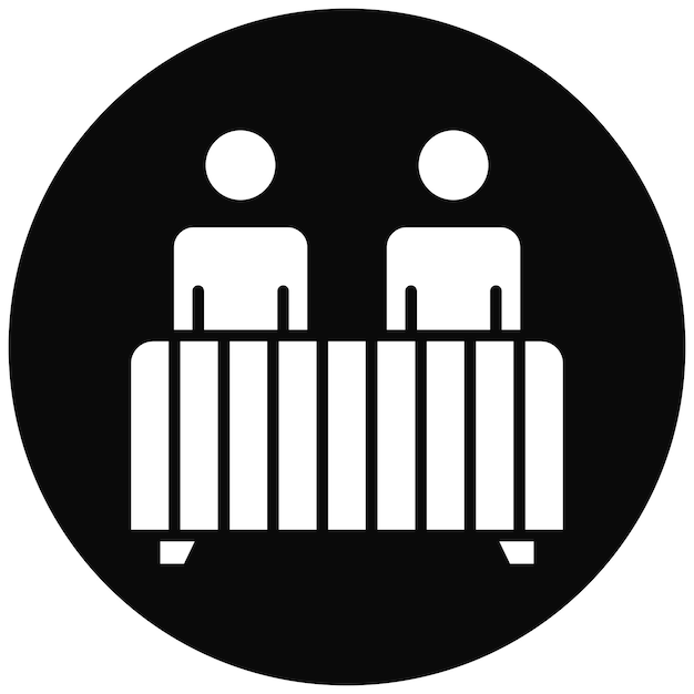 El icono vectorial de control de multitudes se puede usar para el conjunto de iconos de peregrinación de Hajj