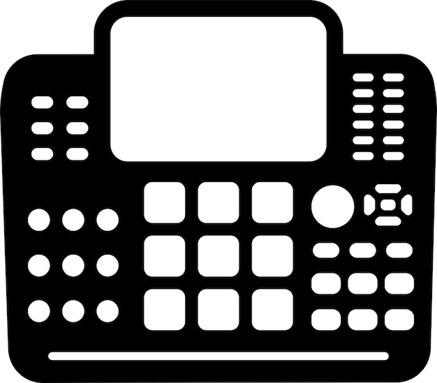 Icono vectorial de un controlador MPD de muestreo MPC de MIDI Producer Center