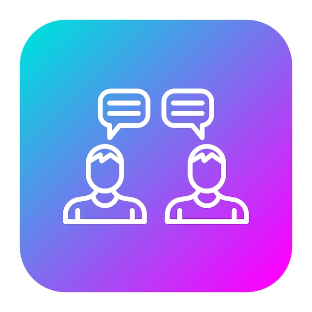 El icono vectorial de conversación de personas se puede utilizar para el conjunto de iconos de trabajo desde el hogar