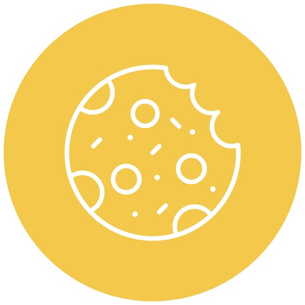 El icono vectorial de cookies se puede usar para el conjunto de iconos de Carnaval