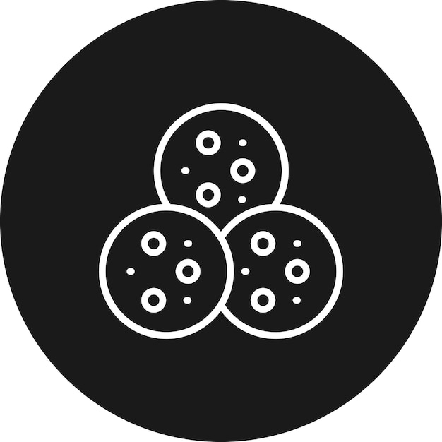 El icono vectorial de cookies se puede usar para el conjunto de iconos de cumpleaños