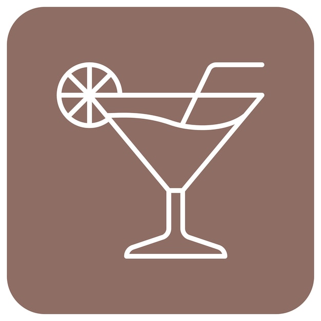 El icono vectorial de la copa de bebida se puede usar para el conjunto de iconos de otoño