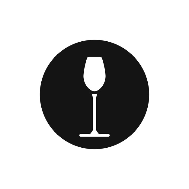 El icono vectorial de la copa de vino