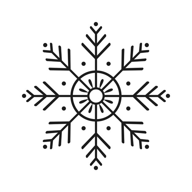 Icono vectorial de los copos de nieve