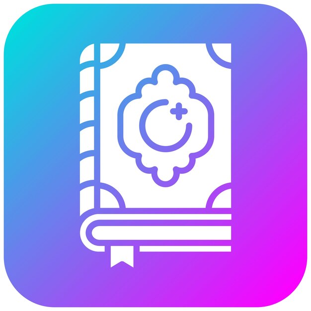 Icono vectorial del Corán Se puede usar para el conjunto de iconos de Ramadán