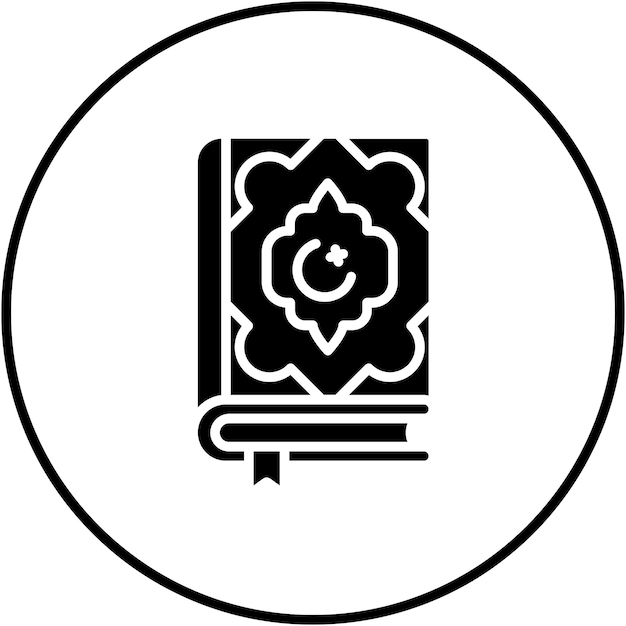 El icono vectorial del Corán se puede usar para el iconset de Dubai