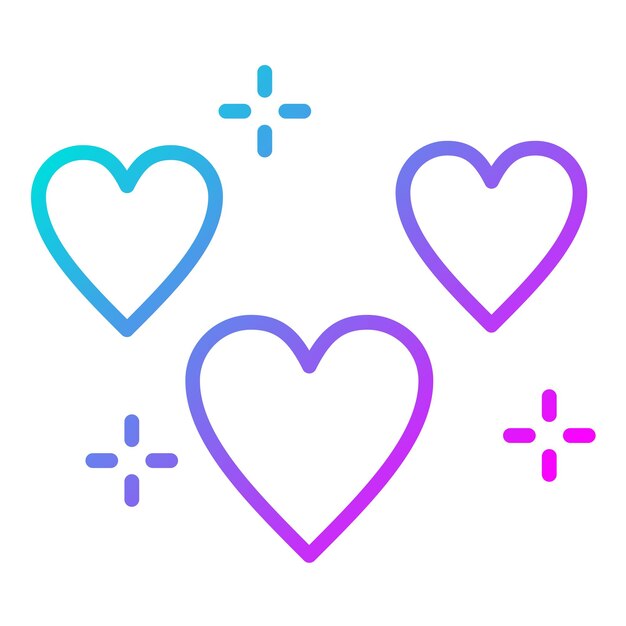 El icono vectorial de corazón negro se puede usar para el conjunto de iconos de Carnaval