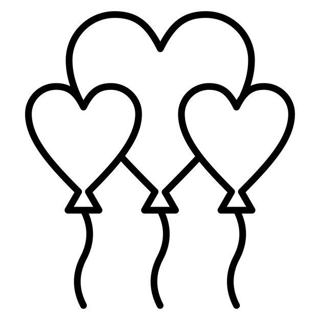 El icono vectorial de los corazones de globo se puede utilizar para el conjunto de iconos de retroalimentación del cliente
