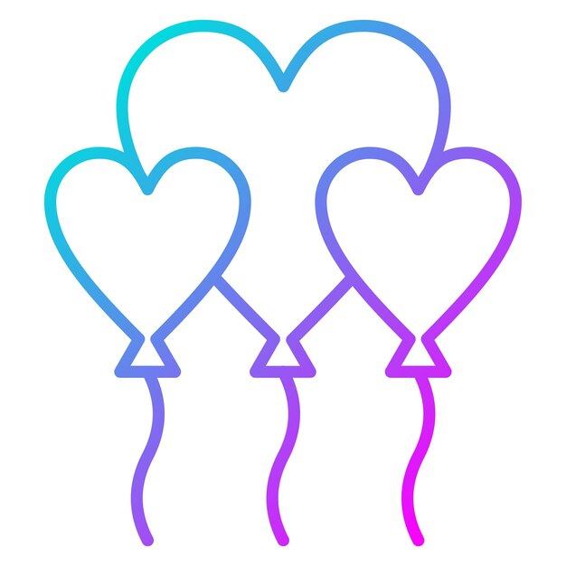 El icono vectorial de los corazones de globo se puede utilizar para el conjunto de iconos de retroalimentación del cliente