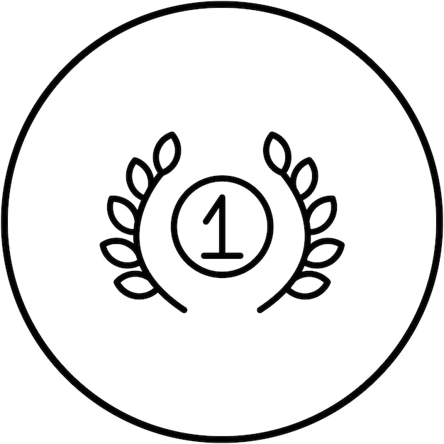 El icono vectorial de la corona se puede usar para el conjunto de iconos de los Juegos Olímpicos
