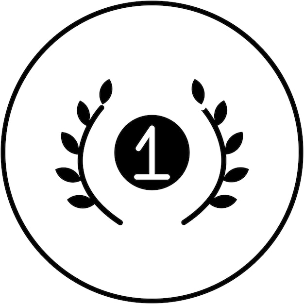 El icono vectorial de la corona se puede usar para el conjunto de iconos de los Juegos Olímpicos