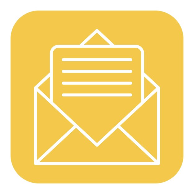 El icono vectorial de correo electrónico se puede utilizar para el conjunto de iconos de comunicación y medios
