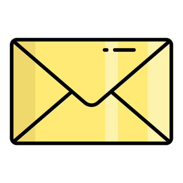 Icono vectorial de correo en estilo de moda fácil de usar