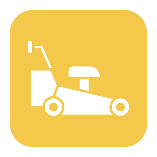 El icono vectorial del cortador de césped se puede usar para el conjunto de iconos de mejoras para el hogar
