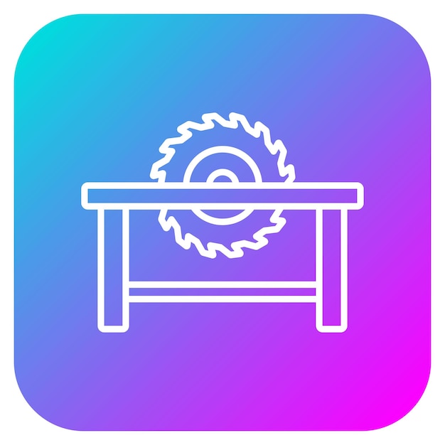 El icono vectorial del cortador de tabla se puede utilizar para el conjunto de iconos de herramientas de construcción