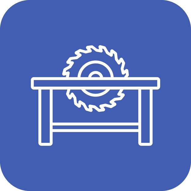 El icono vectorial del cortador de tabla se puede utilizar para el conjunto de iconos de herramientas de construcción