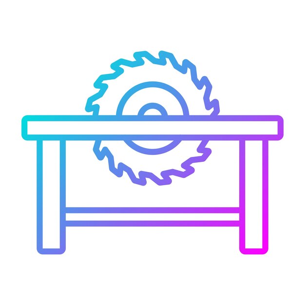 El icono vectorial del cortador de tabla se puede utilizar para el conjunto de iconos de herramientas de construcción