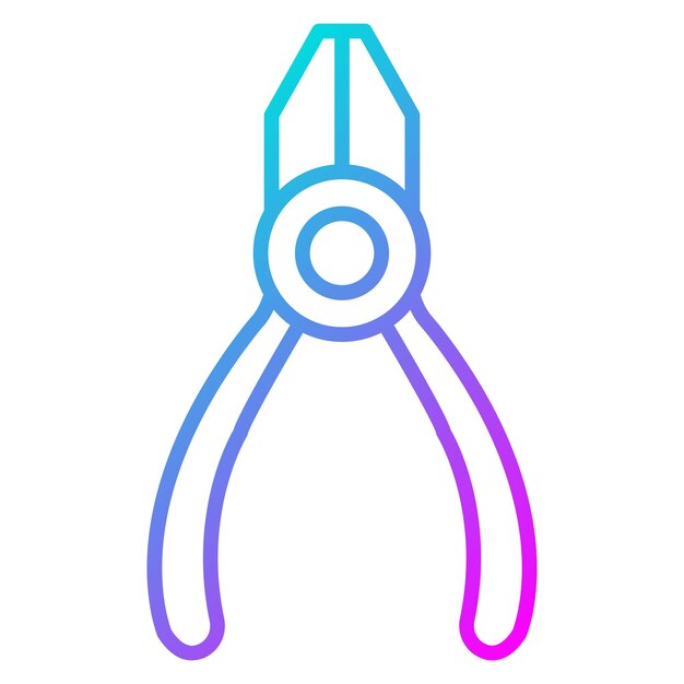 El icono vectorial de cortadores de alambre se puede usar para el conjunto de iconos de mejoras para el hogar