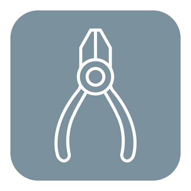 El icono vectorial de cortadores de alambre se puede usar para el conjunto de iconos de mejoras para el hogar
