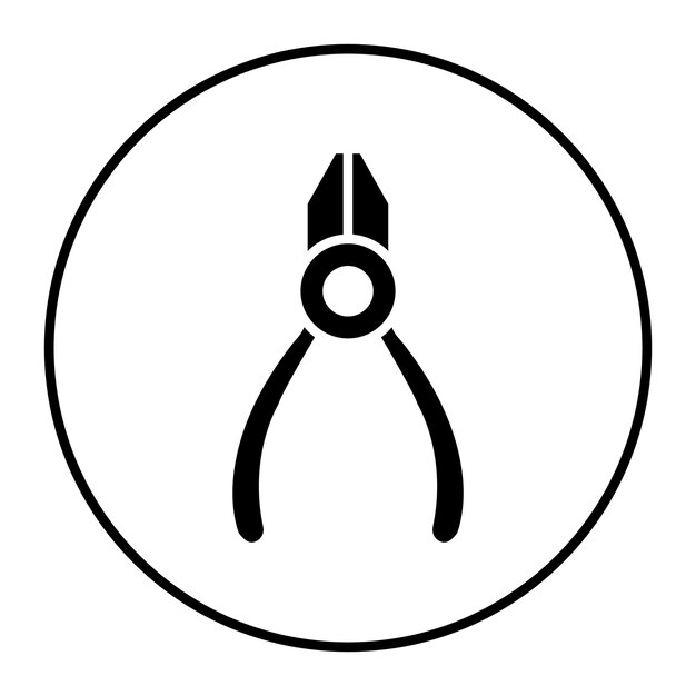 El icono vectorial de cortadores de alambre se puede usar para el conjunto de iconos de mejoras para el hogar