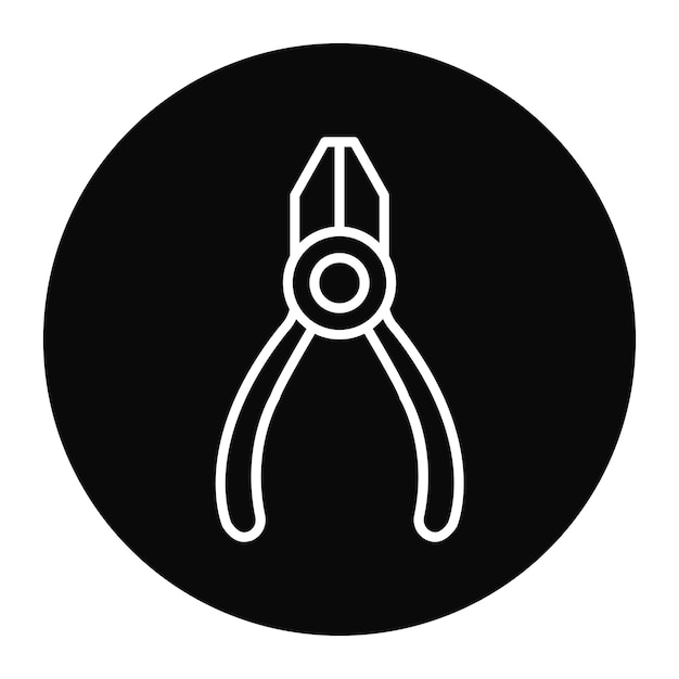 El icono vectorial de cortadores de alambre se puede usar para el conjunto de iconos de mejoras para el hogar