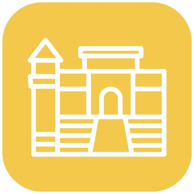 El icono vectorial de la costa de Amalfi ilustra el conjunto de iconos de Italia