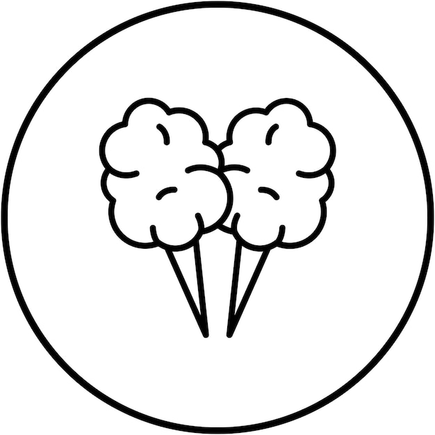 El icono vectorial de Cotton Candy se puede usar para el iconset de Festa Junina