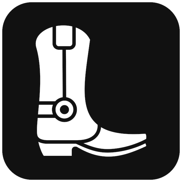 El icono vectorial de Country Boots se puede usar para el conjunto de iconos de Festa Junina