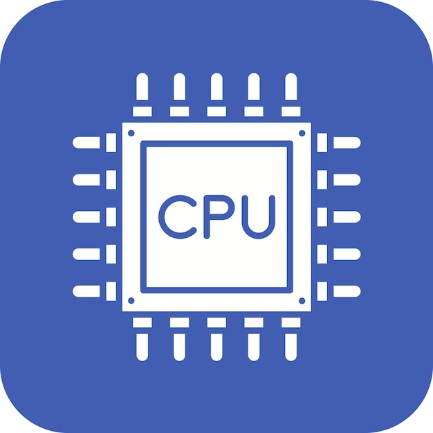 El icono vectorial de la CPU se puede utilizar para el conjunto de iconos de computadora y hardware