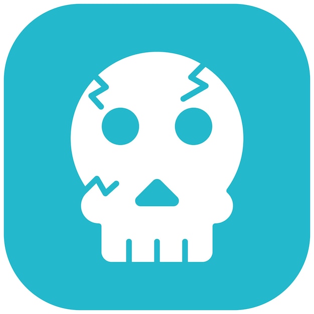 El icono vectorial del cráneo se puede usar para el conjunto de iconos de Halloween