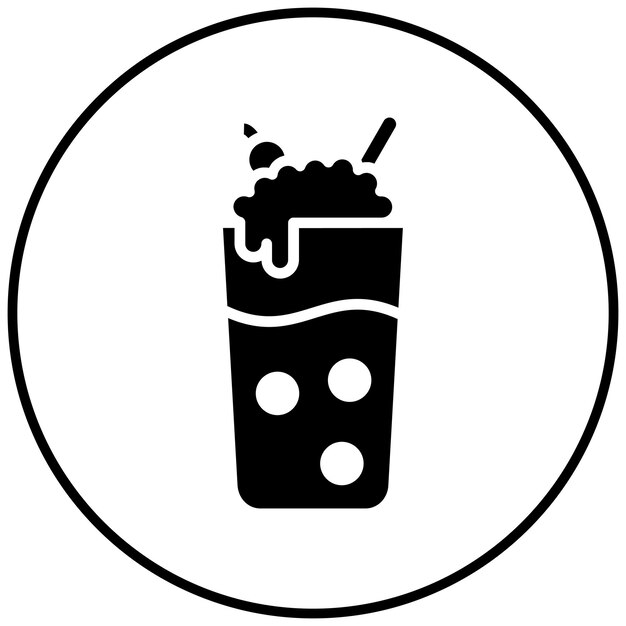 El icono vectorial de Cream Soda se puede usar para el conjunto de iconos de bebidas