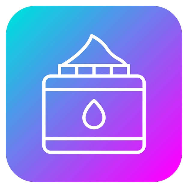 El icono vectorial de crema se puede usar para el conjunto de iconos de verano