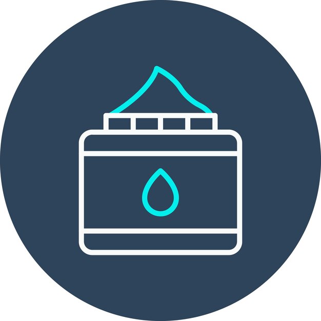 El icono vectorial de crema se puede usar para el conjunto de iconos de verano