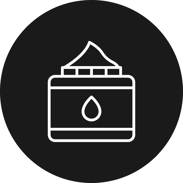 El icono vectorial de crema se puede usar para el conjunto de iconos de verano