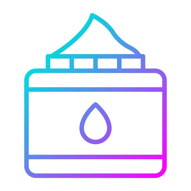 El icono vectorial de crema se puede usar para el conjunto de iconos de verano