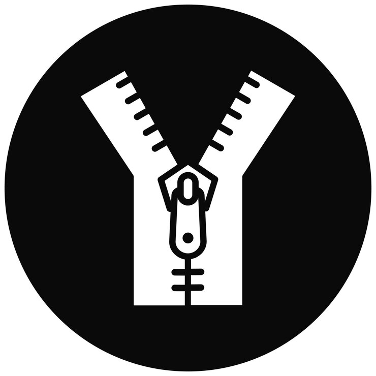 Vector el icono vectorial de la cremallera se puede usar para el conjunto de iconos de art and craft supplies